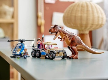 LEGO JURASSIC WORLD BLOCKS CARNOTAUR CHASE ПОДАРОК ​​ДЛЯ ДЕТЕЙ 7, 8, 9 ЛЕТ