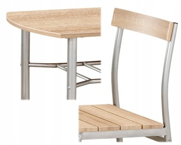 КОМПЛЕКТ Стол и 2 стула LANCE дуб/сонома Halmar