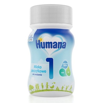 HUMANA 1 Mleko początkowe od urodzenia w płynie 90ml