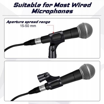 Регулируемый микрофонный зажим из черного золота, 4 шт.