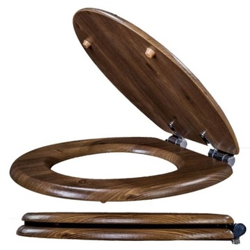 СИДЕНЬЕ ДЛЯ УНИТАЗА МЕДЛЕННО ЗАКРЫВАЮЩЕЕСЯ, ОРЕХ.