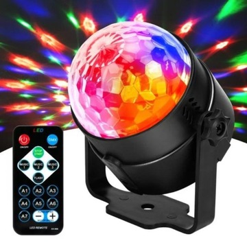 LED DISCO BALL RGB ДИСКО-ПРОЕКТОР + ПУЛЬТ ДИСТАНЦИОННОГО УПРАВЛЕНИЯ