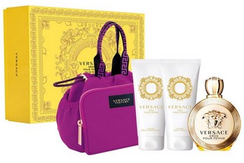 Versace Eros Pour Femme EDP 100ml + Żel 100ml + Balsam 100ml + Kosmetyczka