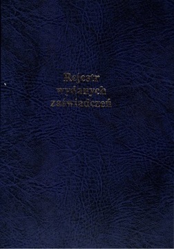 Rejestr wydanych zaświadczeń