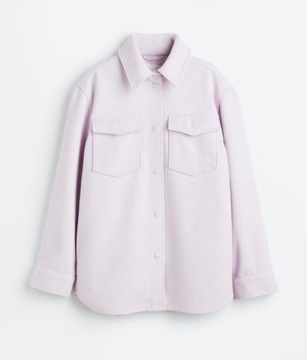 H&M damska kurtka koszulowa oversize lila M/L