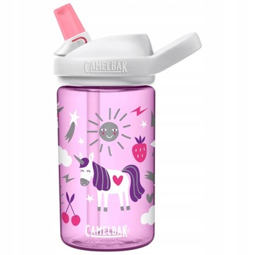 Бутылка для воды CamelBak eddy+ Kids, 0,4л, розовый, единорог