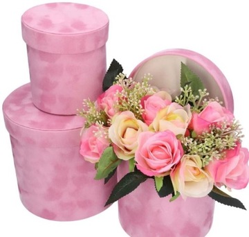 FLOWER BOX Элегантная велюровая замшевая шкатулка