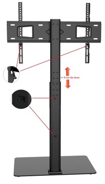 Напольная ПОДСТАВКА ДЛЯ ТЕЛЕВИЗОРА, Поворотная, Регулируемая