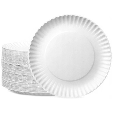 Talerz papierowy 18 cm 50szt talerze jednorazowe talerzyki na grill
