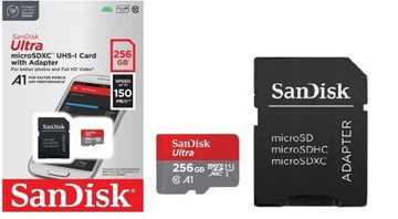 Karta micro SD SanDisk ULTRA 256Gb 150MB/s Karta pamięci do telefonu