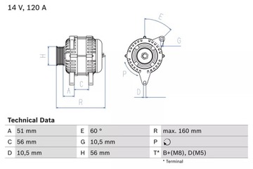 ALTERNÁTOR BOSCH 0 986 039 250