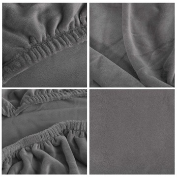 ЧЕХОЛ НА СТУЛ СЕРЫЙ ВЕЛУР ЭЛАСТИЧНЫЙ УНИВЕРСАЛЬНЫЙ ЧЕХОЛ