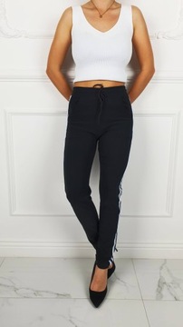 УЗКИЕ БРЮКИ ЖЕНСКИЕ LAMAS ЧЕРНЫЕ 2