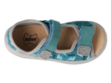 BEFADO CIAPCIE KAPCIE SANDAŁKI SANDAŁY NA RZEPY DINO 063x011 (22-30) r.28