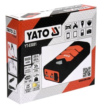 POWER BANK Z ROZRUCHEM YATO 400A 9000mAh 12V