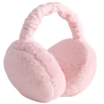 NAUSZNIKI ZIMOWE DAMSKIE OCIEPLANE PLUSZOWE CIEPŁE SKŁADANE FUTERKO OPASKA