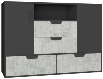 Komoda młodzieżowa GALON 7 - grafit - enigma