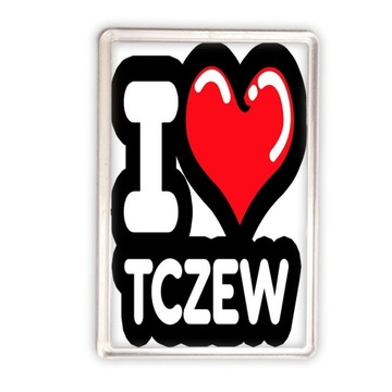 magnes akrylowy kocham Tczew