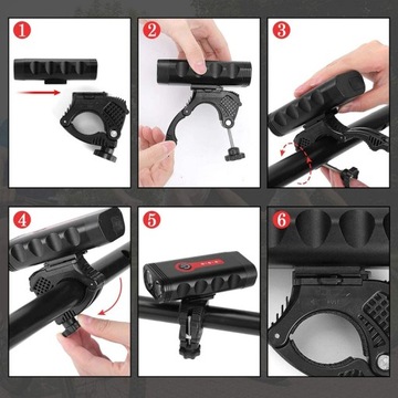 СВЕТОДИОДНАЯ ВЕЛОСИПЕДНАЯ ФАРА ПЕРЕДНЯЯ 1800 ЛЮМЕН МОЩНАЯ + ЗАДНЯЯ