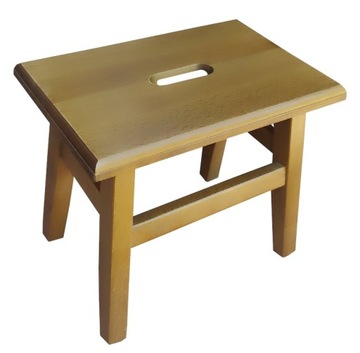 STOŁEK DREWNIANY bukowy RYCZKA TABORET podnóżek - SOLIDNY