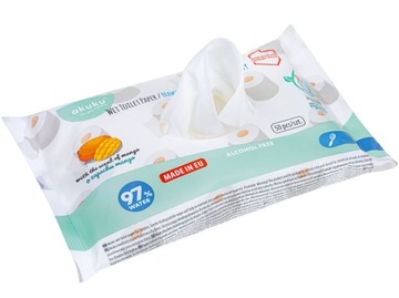 AKUKU NAWILŻANY MOKRY PAPIER TOALETOWY MANGO 50szt