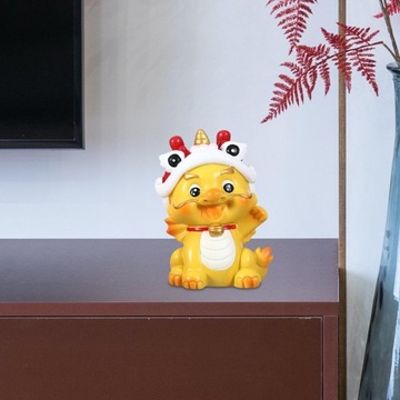 Mini Dragon Figurine Cute Table Sculpture for Bookshelf Living Room style A