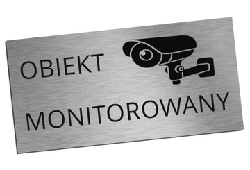 Tabliczka Obiekt Monitorowany Kamera 8x16cm