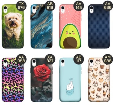ETUI DO IPHONE XR WZORY TOP100 DESIGN Z NADRUKIEM ZE WZOREM OBUDOWA +SZKŁO