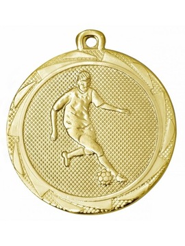 Золотая футбольная медаль 45мм + лента|НОВИНКА