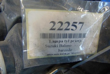 SUZUKI BALENO 1.6 KOMBI SVĚTLO ZADNÍ PRAWA.