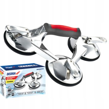 DEDRA UCHWYT POTRÓJNA PRZYSSAWKA DO SZYB BLACH PŁYTEK DO 180KG DED06P13