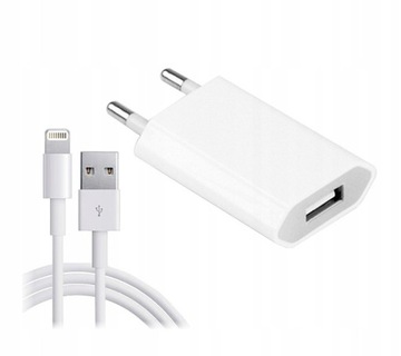 USB-ЗАРЯДНОЕ УСТРОЙСТВО + КАБЕЛЬ 1 М для IPHONE 5 6 7 8 Plus X XR XS 11 12 13 14 Pro Max