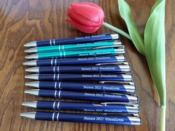 DŁUGOPIS-MATURA-EGZAMIN-8 KLAS-CZARNY WKŁAD-GRAWER