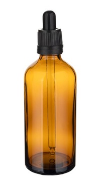Butelka szklana brąz 100 ml z pipetą ZAKRAPLACZ!