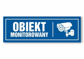 Tabliczka Obiekt Monitorowany Kamera | Druk UV | 30x10cm | PCV 1mm
