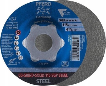 PFERD CC-GRIND-SOLID 115 SGP STEEL
