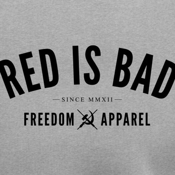 Red is Bad Bluza crewneck Freedom Apparel - szara - L
