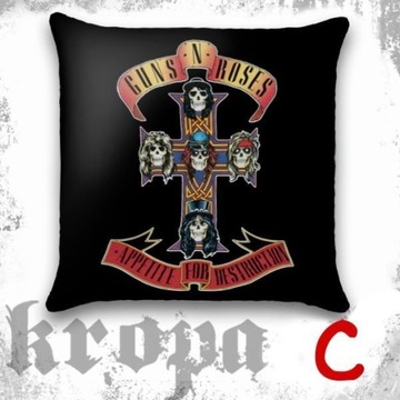 Подушка GUNS N'ROSES #Выкройки! Отличное качество из Польши!