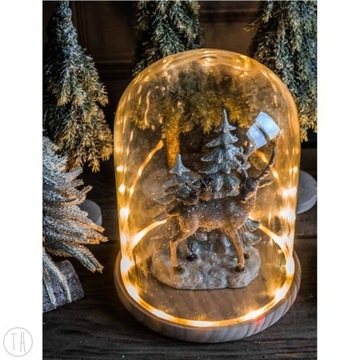 Стеклянный купол и абажур ручной работы на дереве