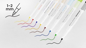 Тонкие сухое маркеры для досок Allboard - набор из 8 цветов