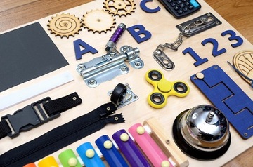 Tablica Manipulacyjna Sensoryczna Montessori