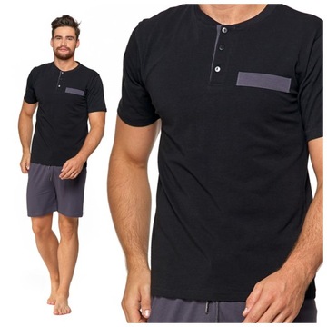 PIŻAMA MĘSKA BAWEŁNA KRÓTKA WYGODNA MORAJ L