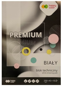 Blok techniczny A3/10 biały 250g Happy Color