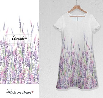 Sukienka midi 100% Len r.36 Lavender / Lavenders Kr