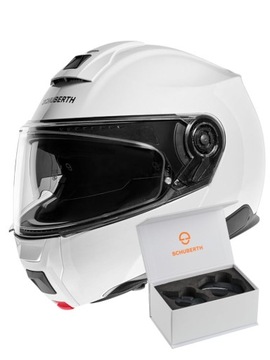 Schuberth C5 ГЛЯНЦЕВЫЙ БЕЛЫЙ r.55/S + домофон SC2