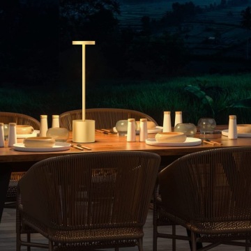 БЕСПРОВОДНАЯ НАСТОЛЬНАЯ ЛАМПА С РЕГУЛИРУЕМОЙ РЕГУЛЯЦИЕЙ, ЗОЛОТО, СВЕТОДИОДНАЯ