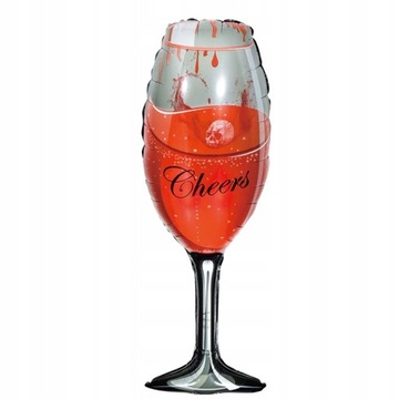 Balony foliowy Cheers kieliszek krew Halloween 98c