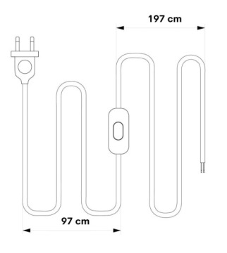 Кабель-кабель с ПВХ-вилкой, 3 м, черный