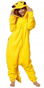 PIŻAMA PIKACHU ONESIE DRES KIGURUMI KOMBINEZON - S