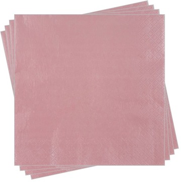 SERWETKI Metaliczne RÓŻOWE ZŁOTO Rose Gold Wesele Urodziny 33x33cm 20szt.